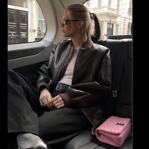 Aritzia Babaton AVEDON BOMBER, Rich Mocha Brown, Small